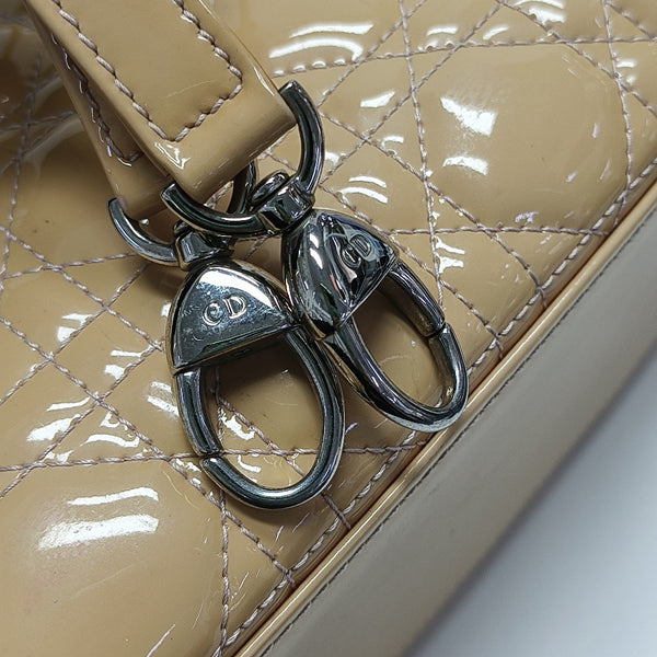 Lady Dior Medium Cannage Patent Leather Yellow
