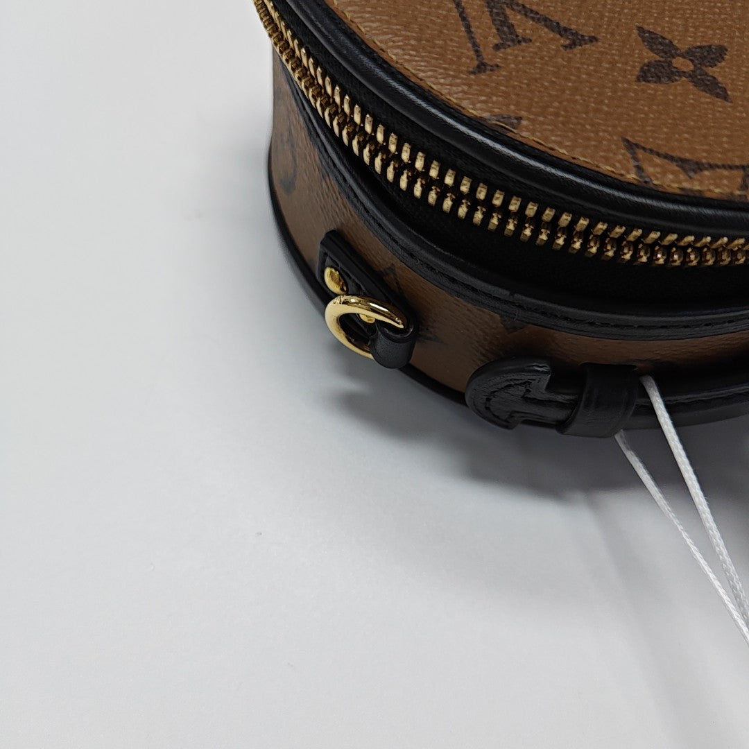 BOITE CHAPEAU Mini Monogram Coated Canvas Brown