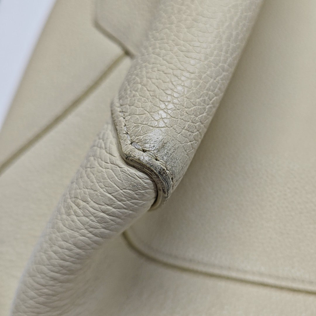 CABAS PHANTOM Small Calfskin White