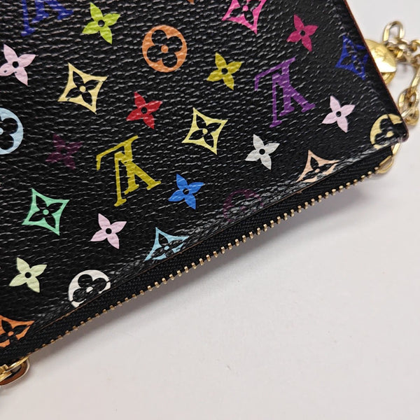 LV × TM Monogram Coated Canvas Wallet Black