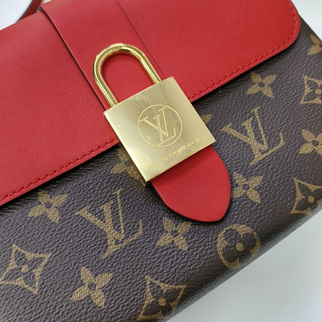 LOCKY BB Monogram Coated Canvas Red