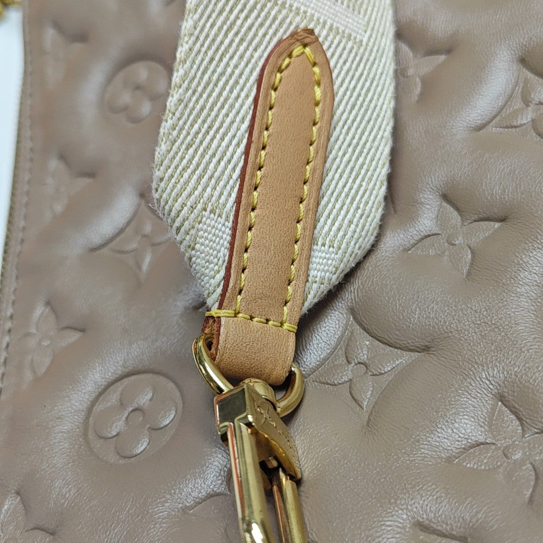 COUSSIN PM Monogram Lambskin Brown