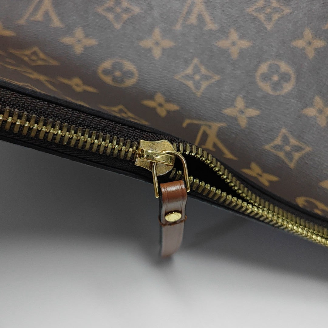 LOOP HOBO Monogram Coated Canvas Brown