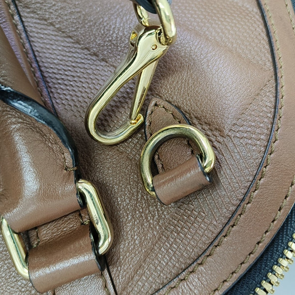 Calfskin Shoulder Bag Brown