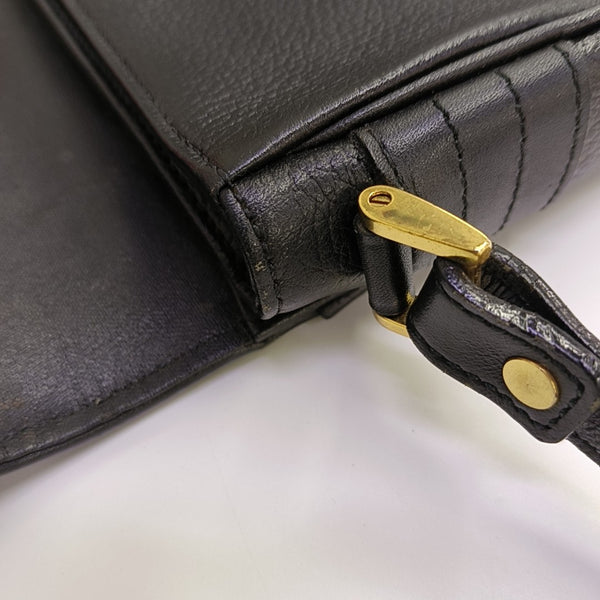 Calfskin Shoulder Bag Black