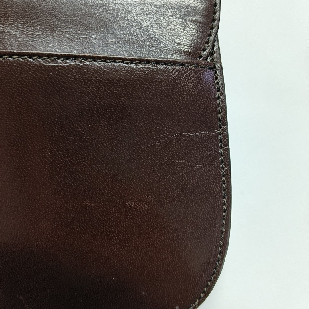 Calfskin Top Handle Bag Brown