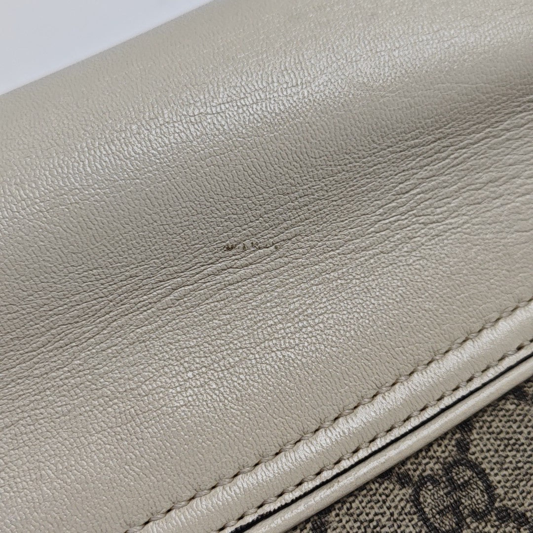 Padlock Small Monogram Coated Canvas Beige