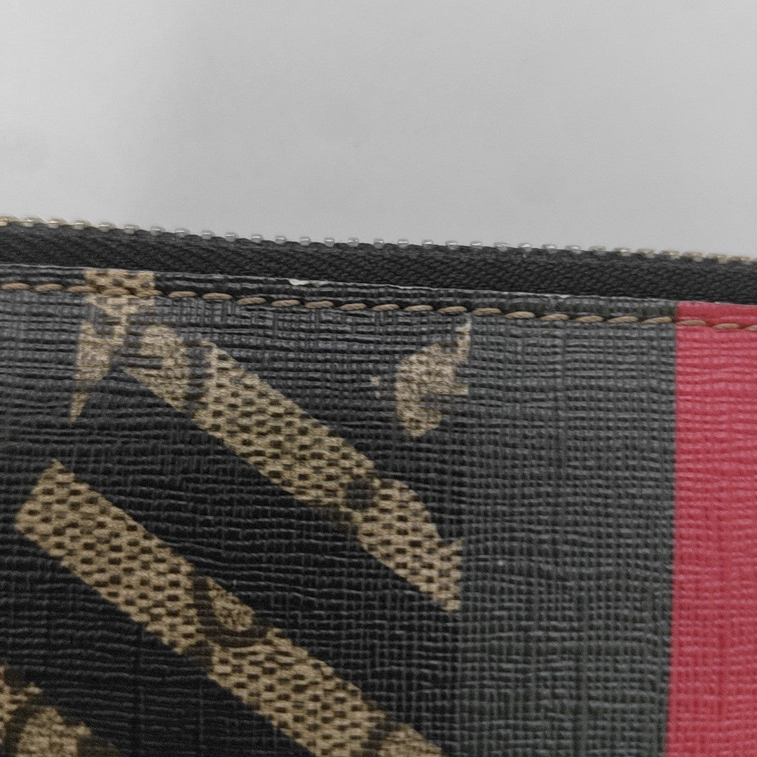 Monogram Coated Canvas Clutch Multicolor