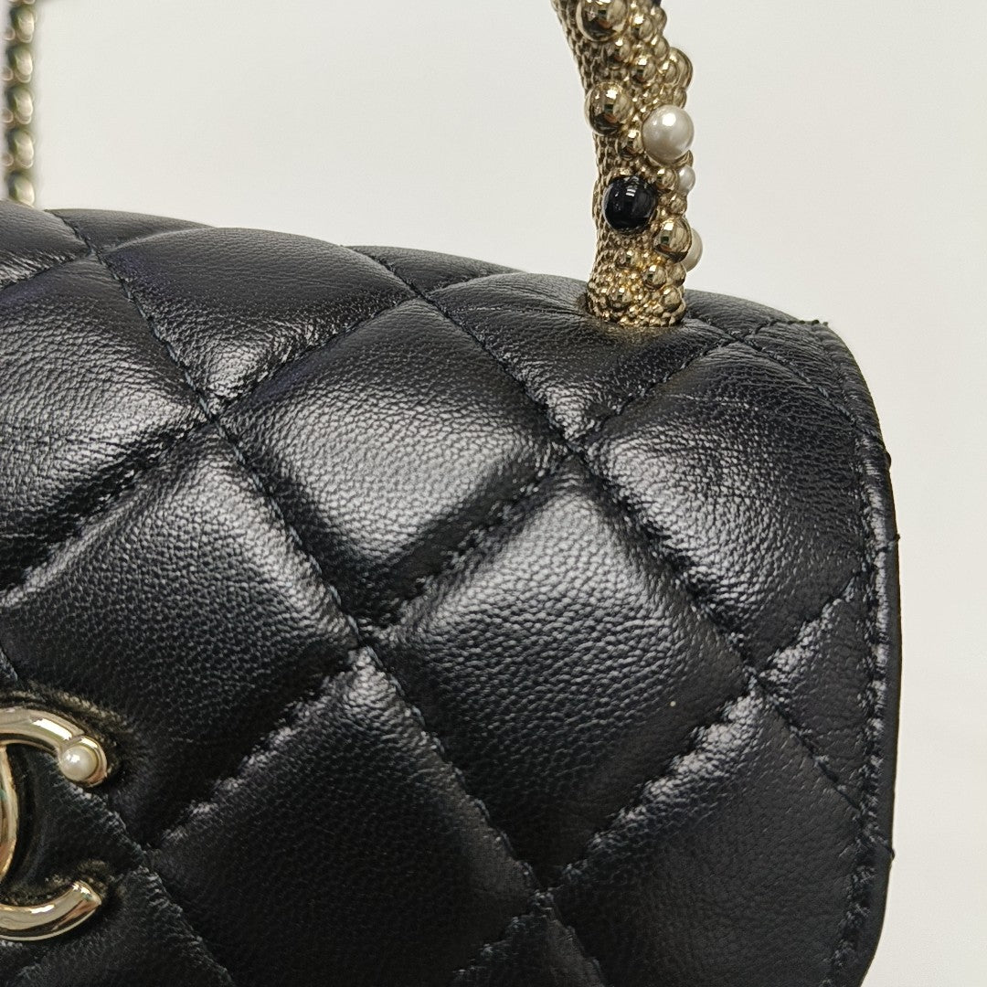 Quilted Lambskin Black