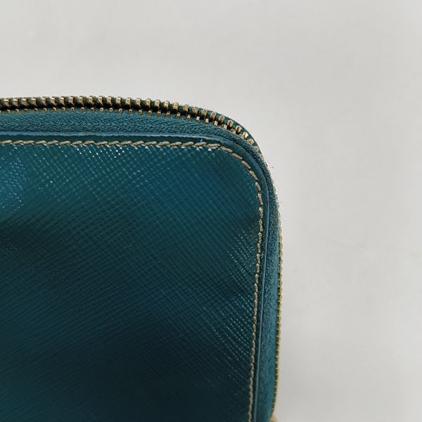 Zippy Wallet Saffiano Calfskin Blue Wallet