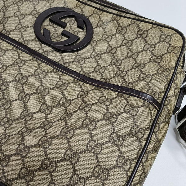 Monogram Coated Canvas Crossbody Bag Beige