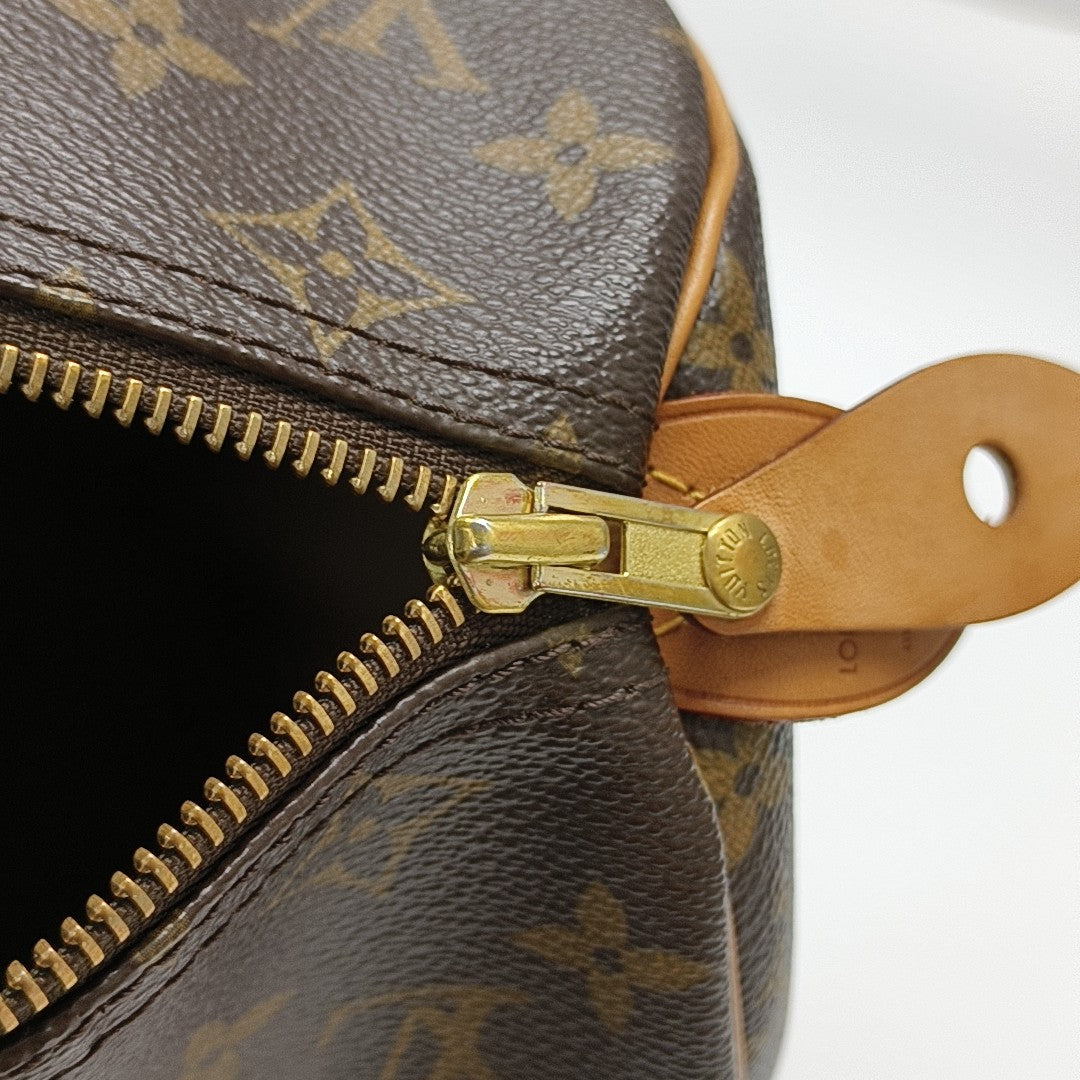 SPEEDY 30 Monogram Coated Canvas Brown