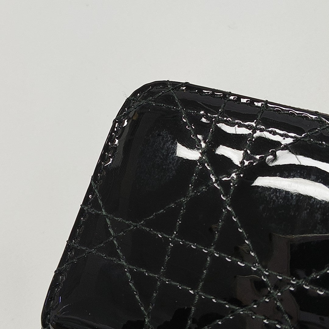Lady Dior Cannage Patent Leather Black