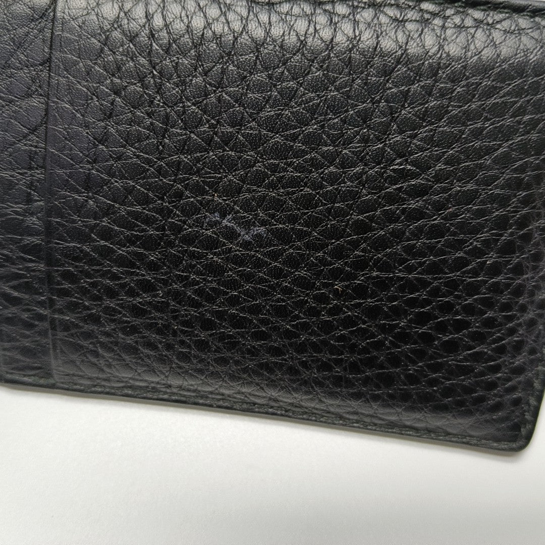 Quilted Calfskin Card Holder Black