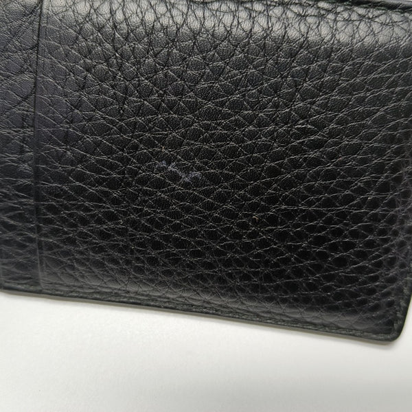 Quilted Calfskin Card Holder Black