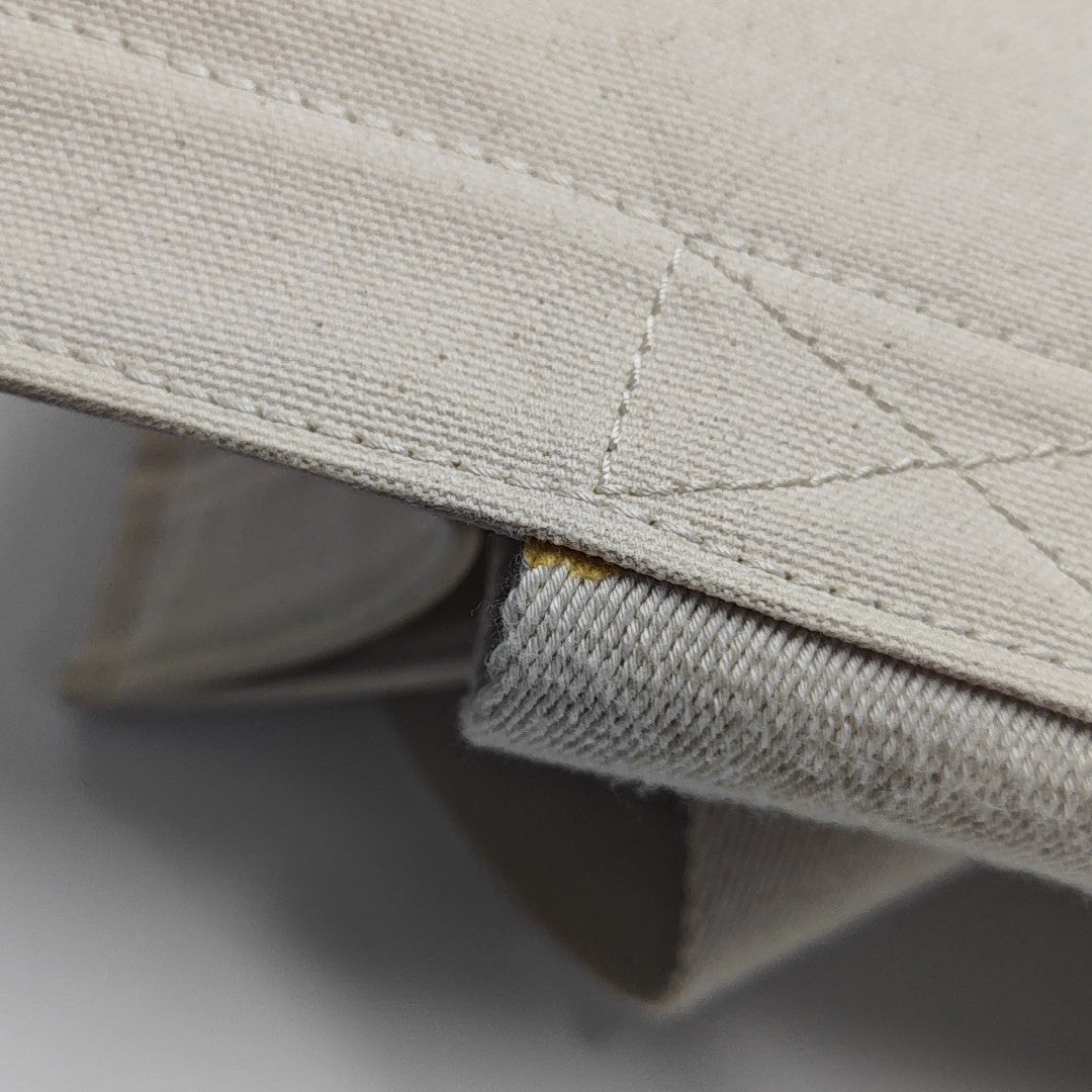 Quilted Canvas Tote Bag Beige