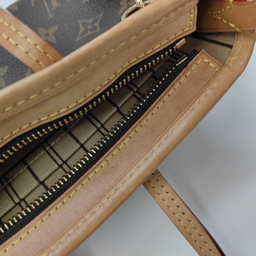 NEVERFULL BB Monogram Coated Canvas Brown