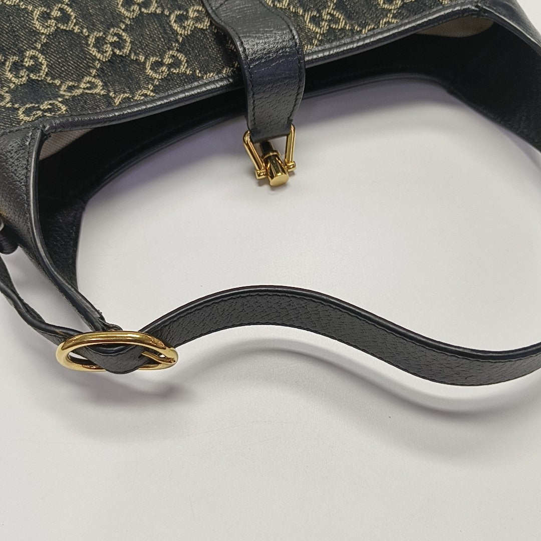 Jackie 1961 Small Monogram Denim Black
