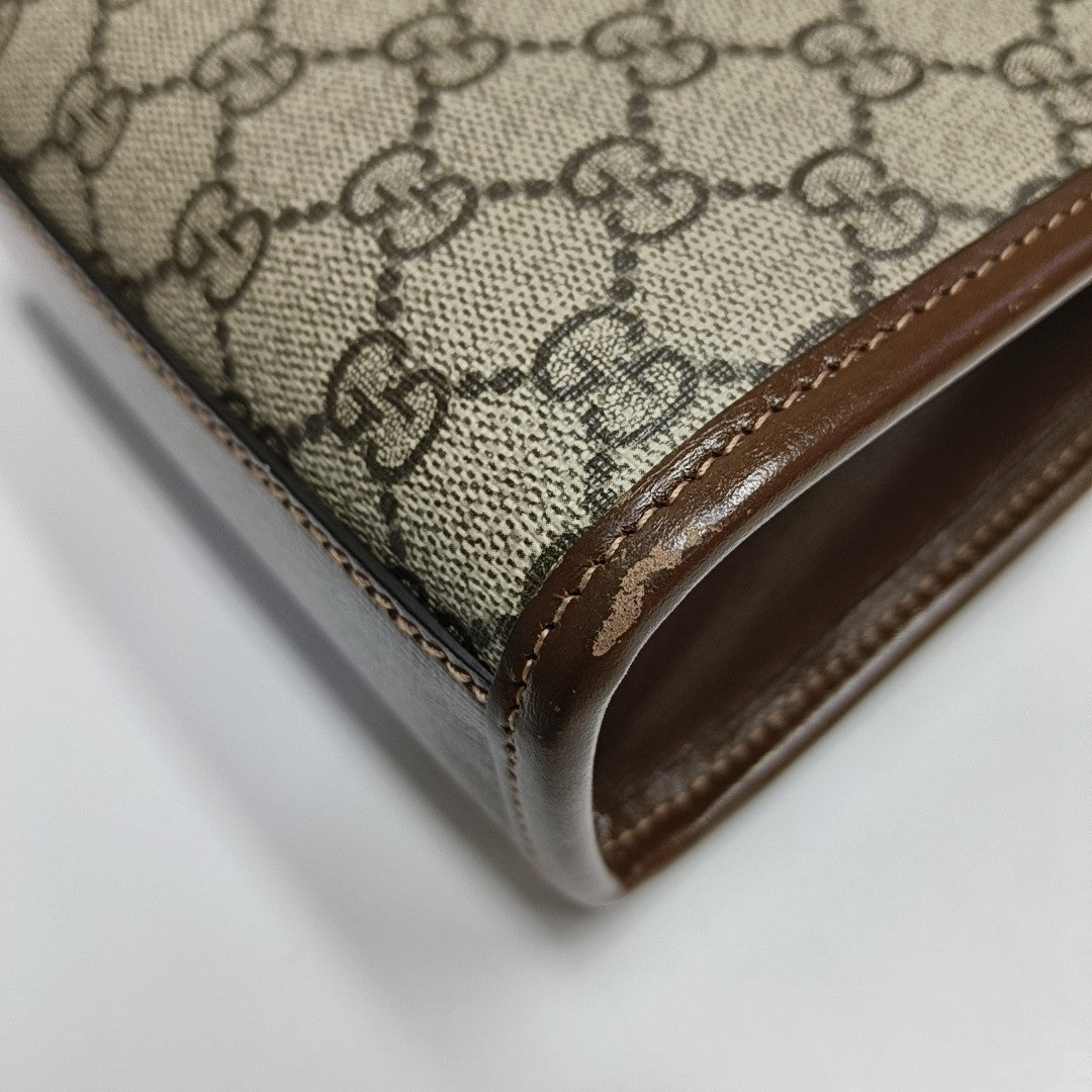 Retro Mini Monogram Coated Canvas Beige
