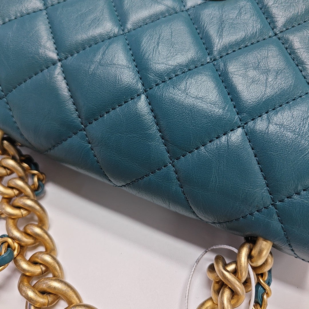 Quilted Calfskin Blue