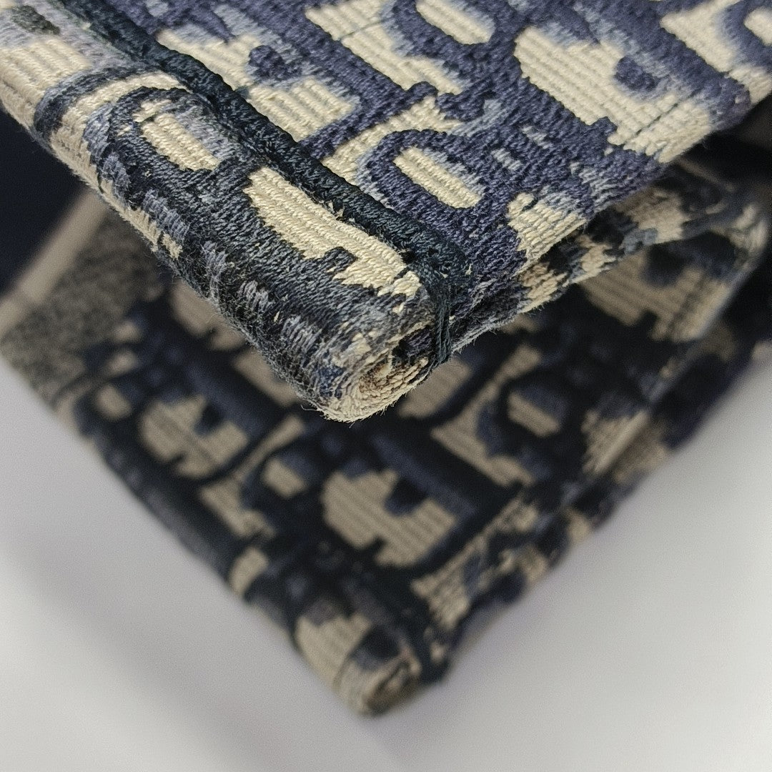Book Tote Medium Oblique Canvas Blue