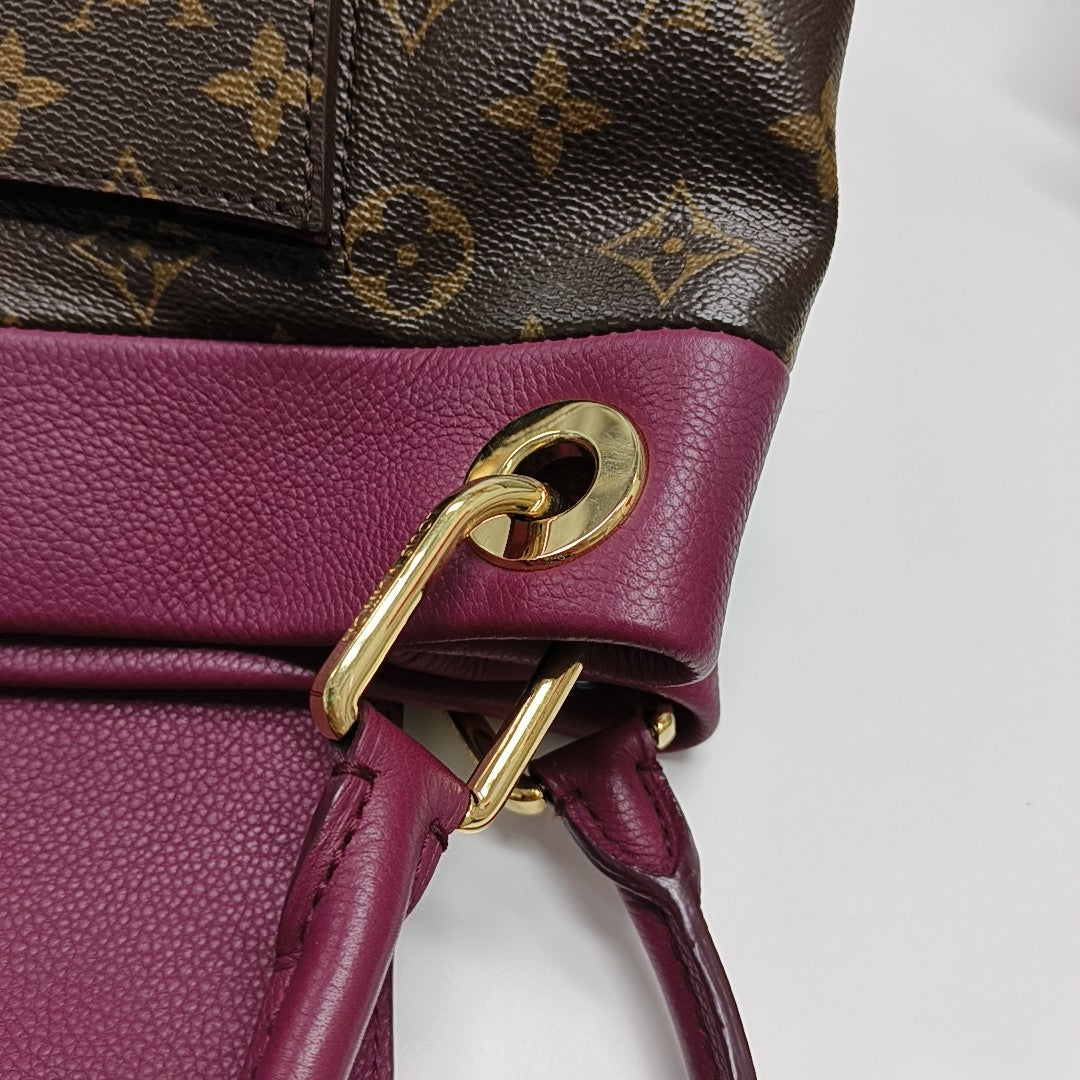 OLYMPE MM Monogram Coated Canvas Brown