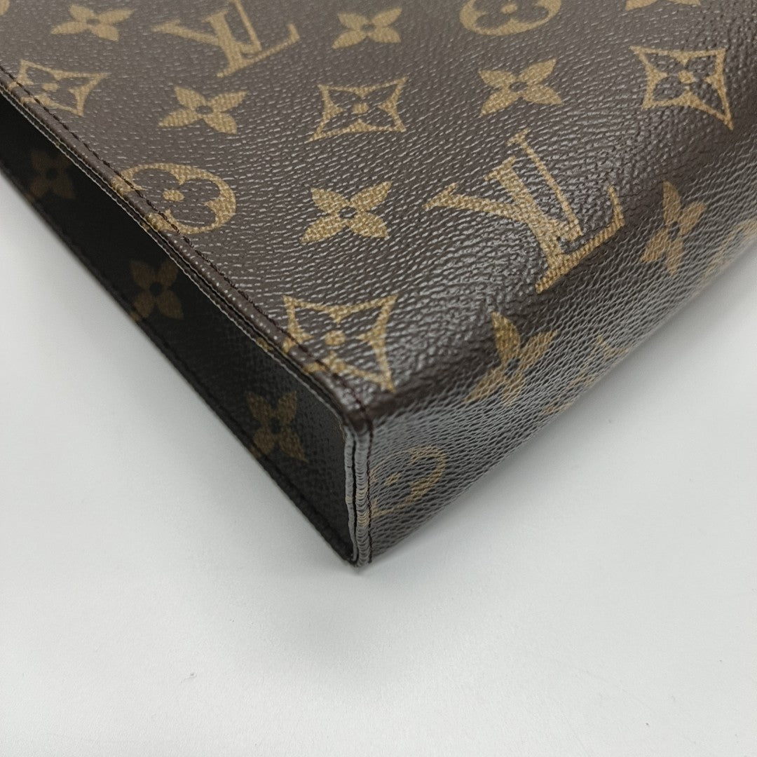 TOILET POCKET 26 Monogram Coated Canvas Brown