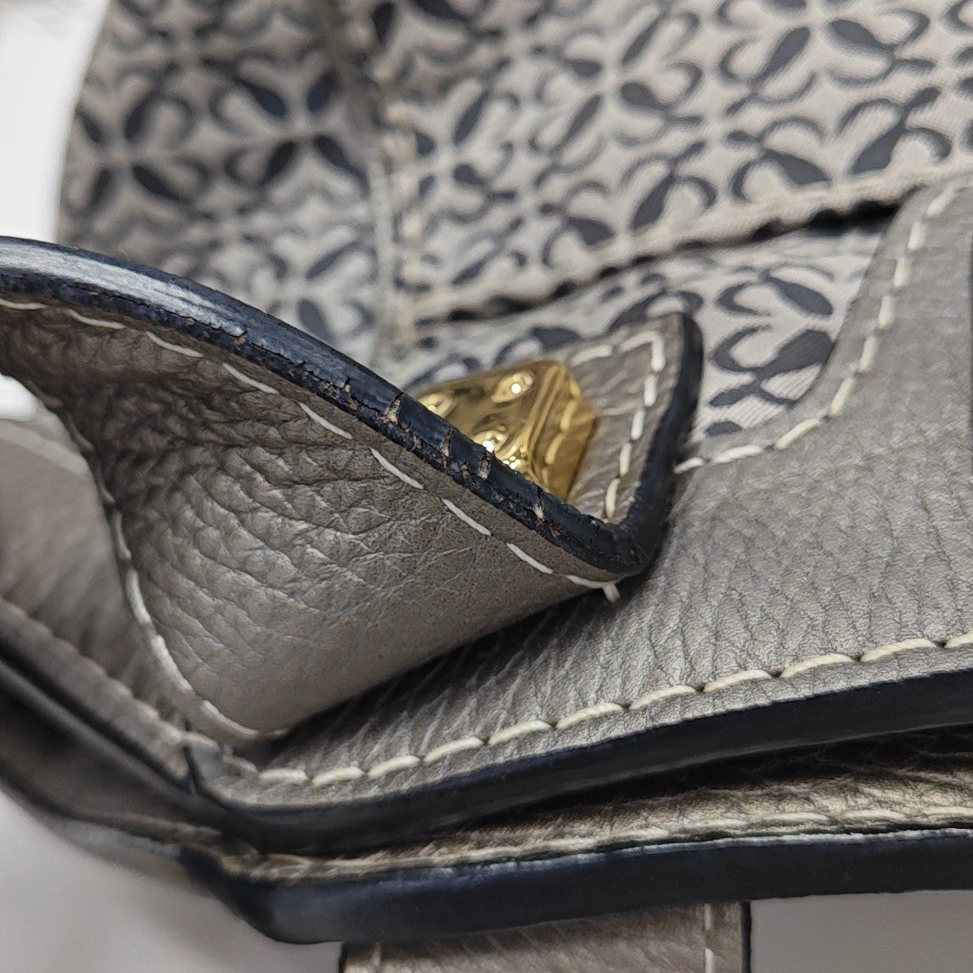 Monogram Canvas Top Handle Bag Gray