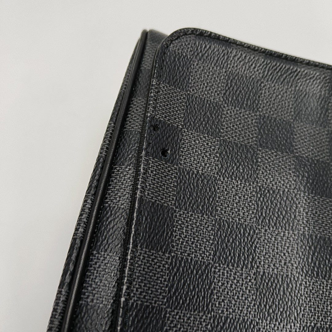 DISTRICT MM Damier Graphite Coated Canvas Gray