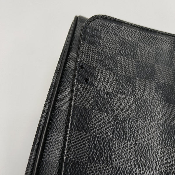 DISTRICT MM Damier Graphite Coated Canvas Gray