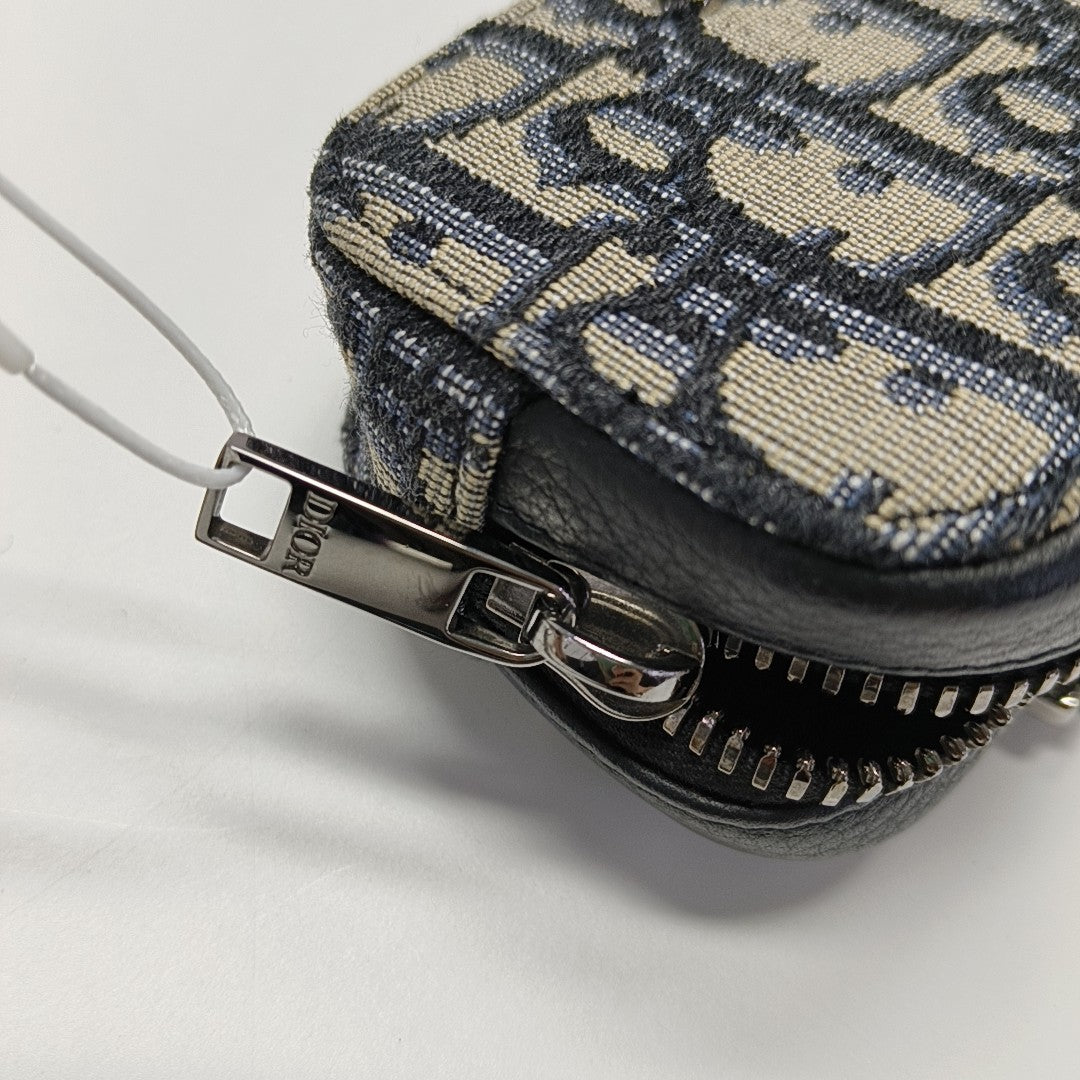 Oblique Canvas Shoulder Bag Blue