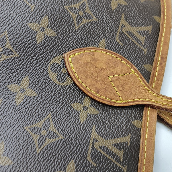 NEVERFULL MM Monogram Coated Canvas Brown