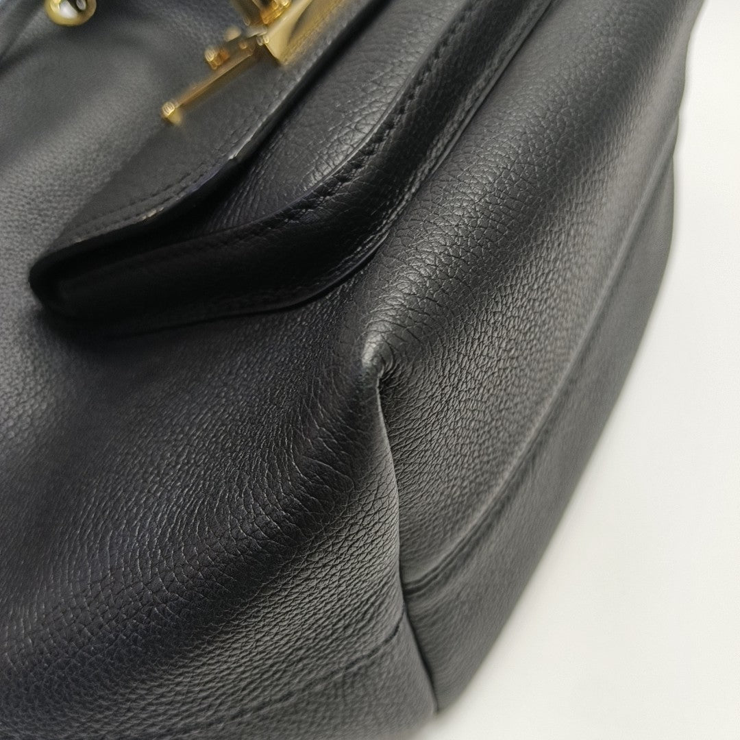 LOCKME BB Calfskin Black
