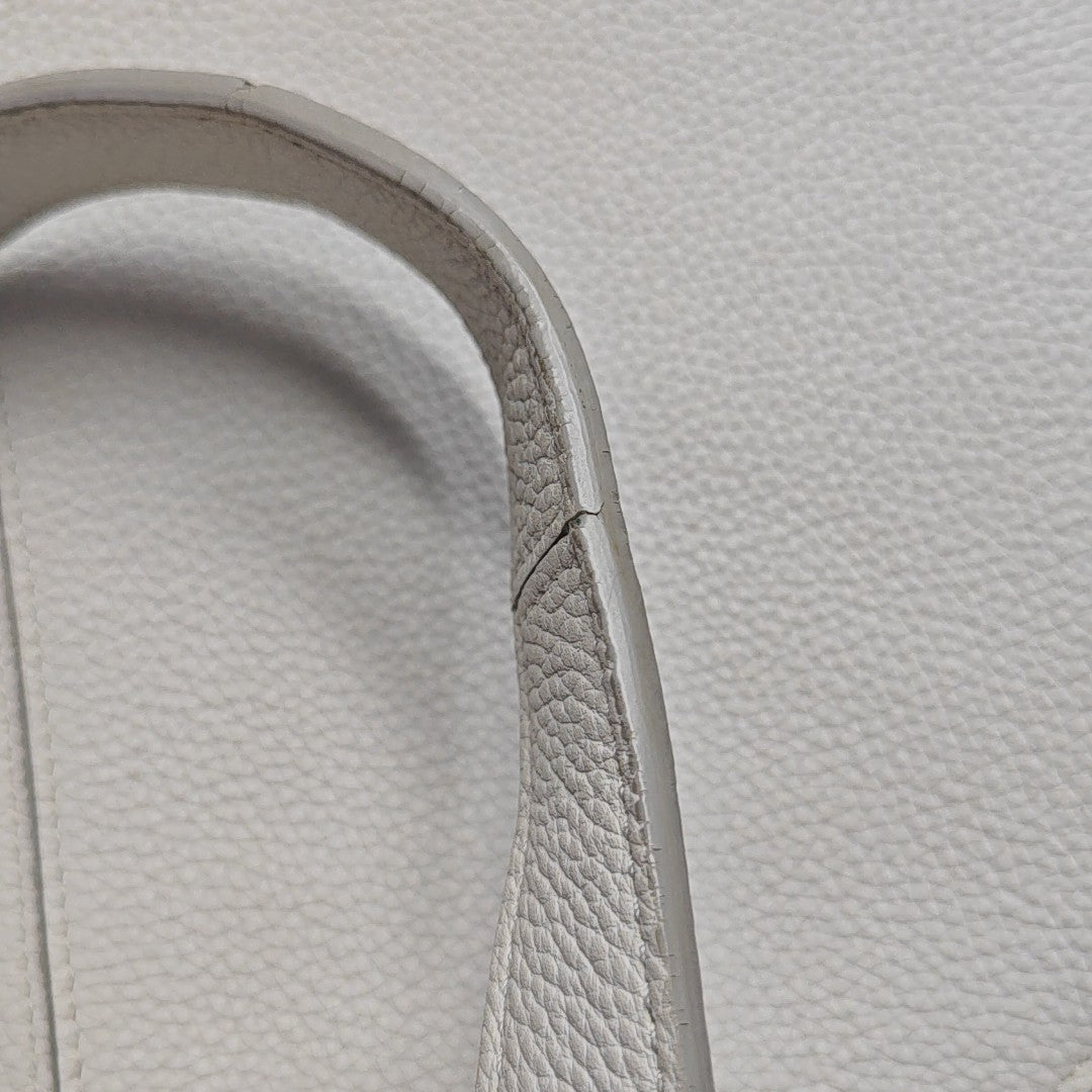 TRI FOLD Calfskin White