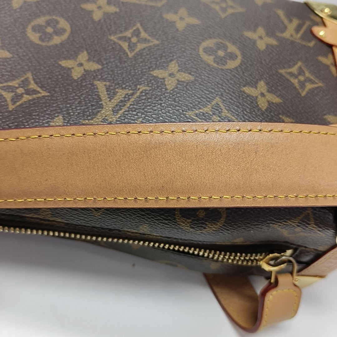 SIDE TRUNK MM Monogram Coated Canvas Brown