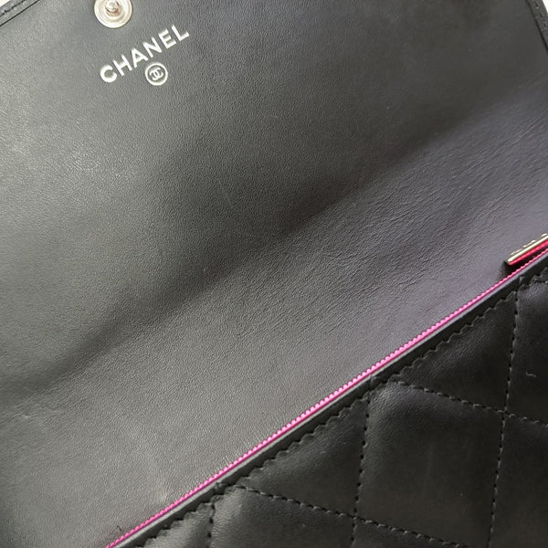 CAMBON Medium Quilted Calfskin Black Wallet