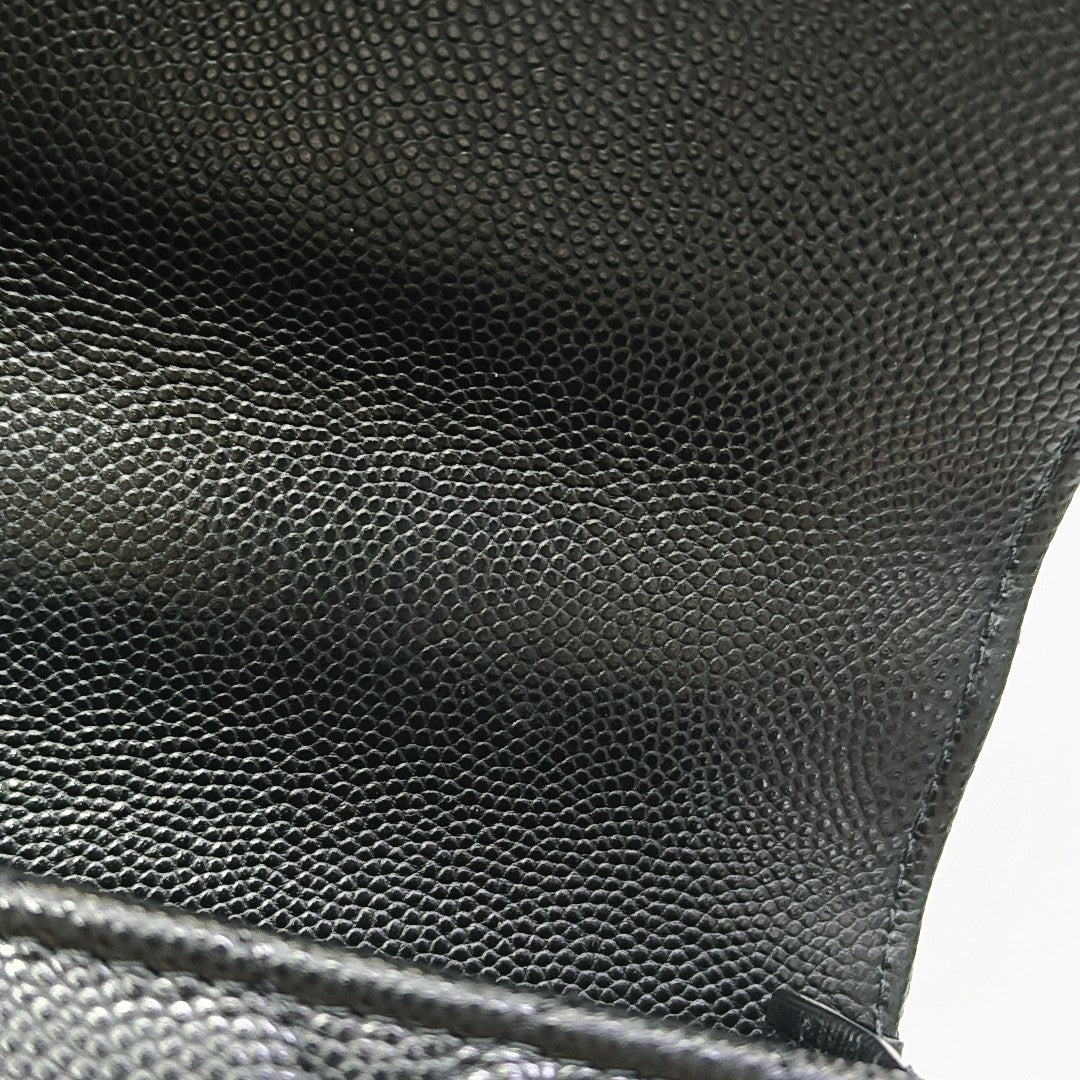 25S Quilted Grained Calfskin Black