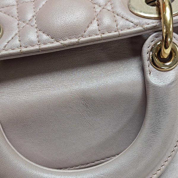 Lady Dior Mini Cannage Lambskin Pink