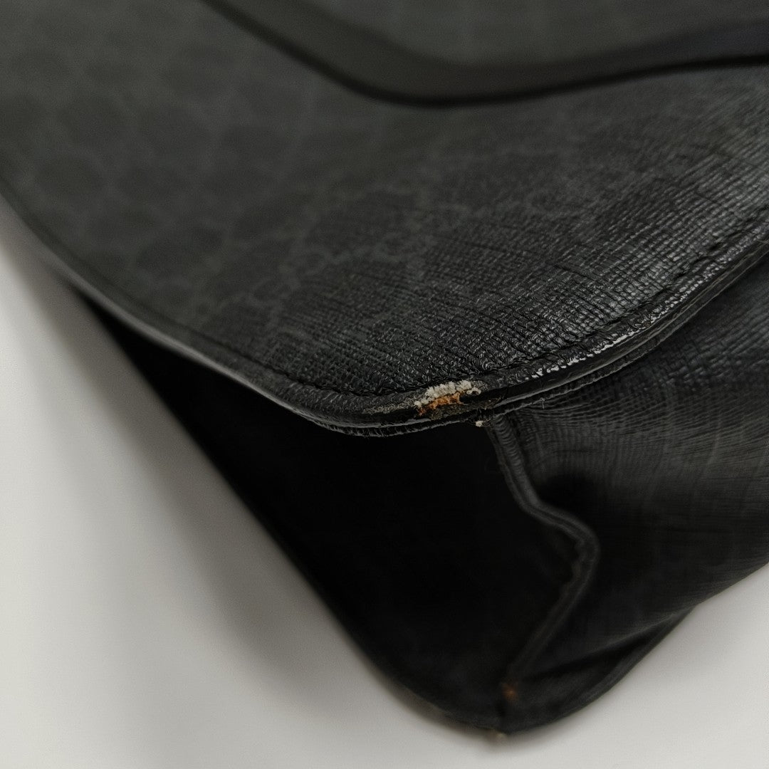 Monogram Coated Canvas Tote Bag Black