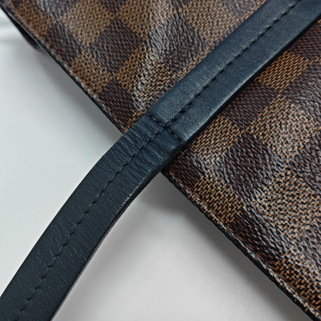 Damier Ebene Coated Canvas Tote Bag Brown