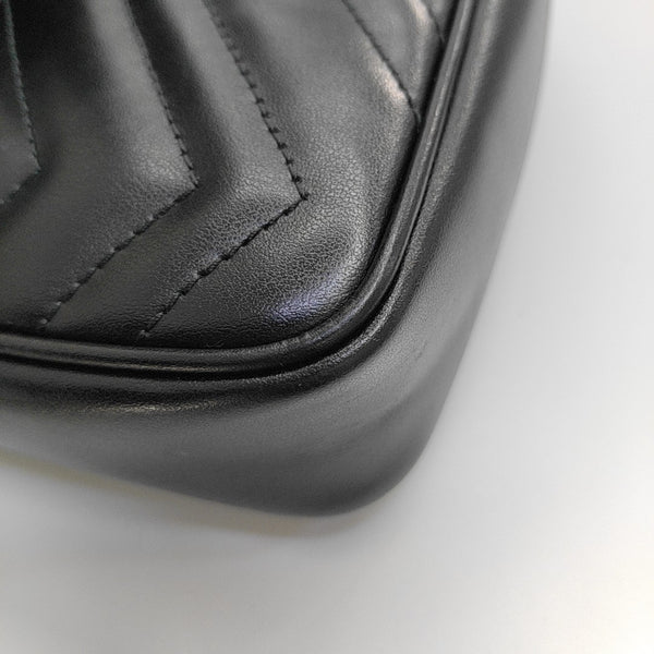 GG Marmont Mini Quilted Calfskin Black