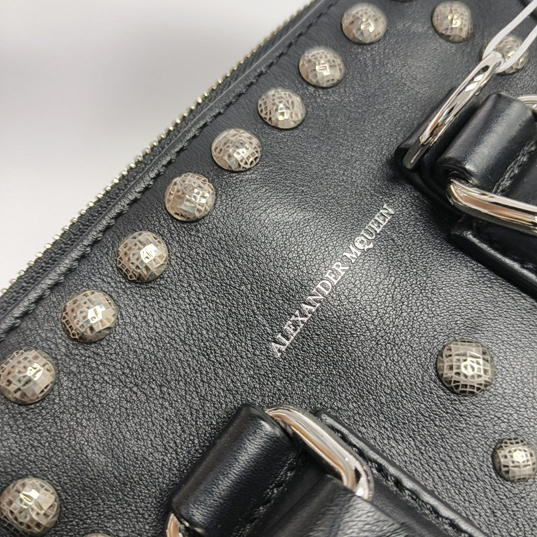 Calfskin Top Handle Bag Black