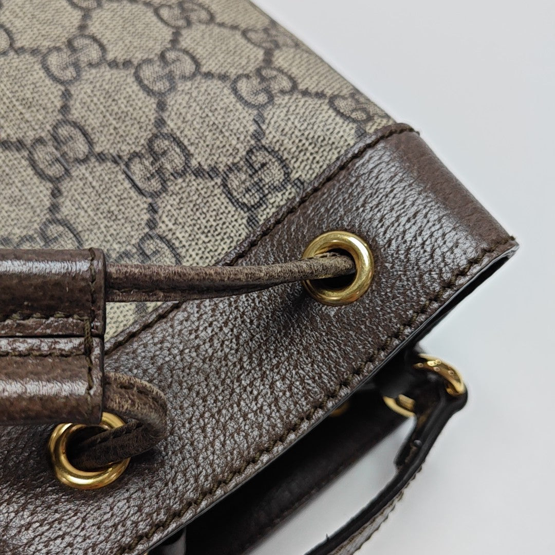 Ophidia Mini Monogram Coated Canvas Beige
