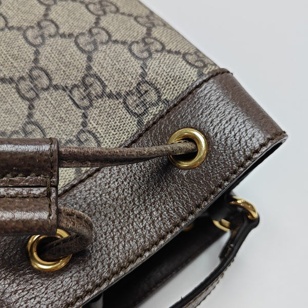 Ophidia Mini Monogram Coated Canvas Beige