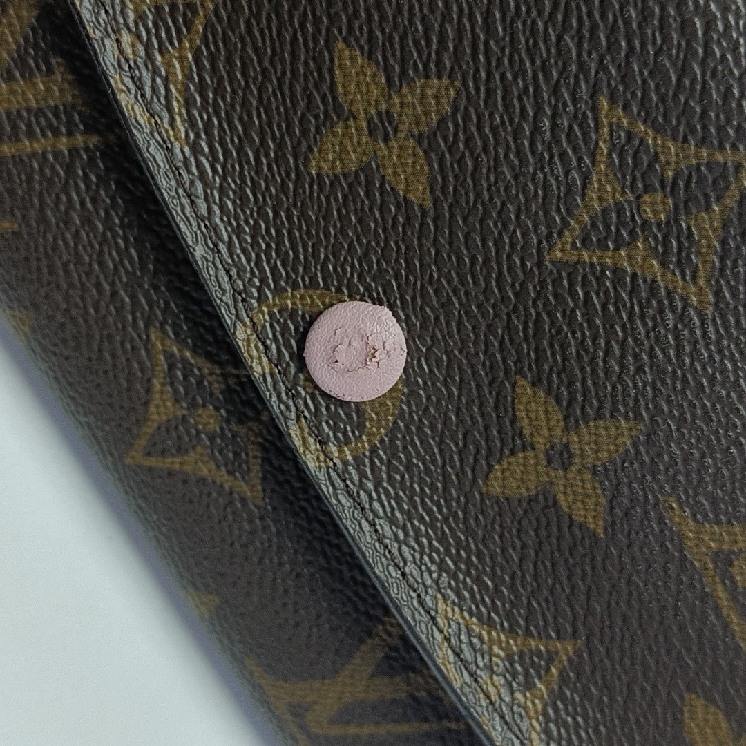 EMILIE Monogram Coated Canvas Brown Wallet