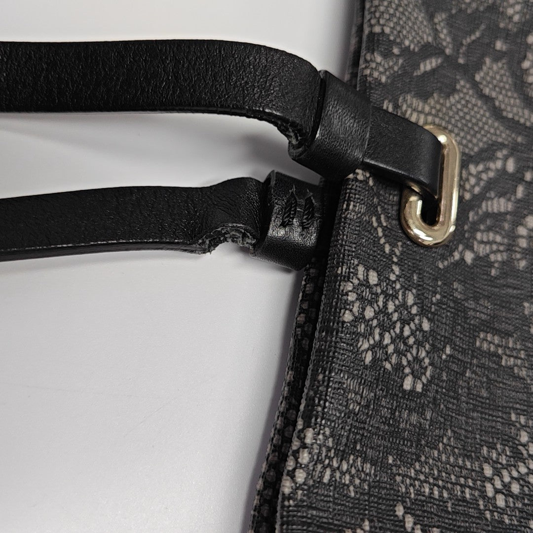 Coated Canvas Tote Bag Black