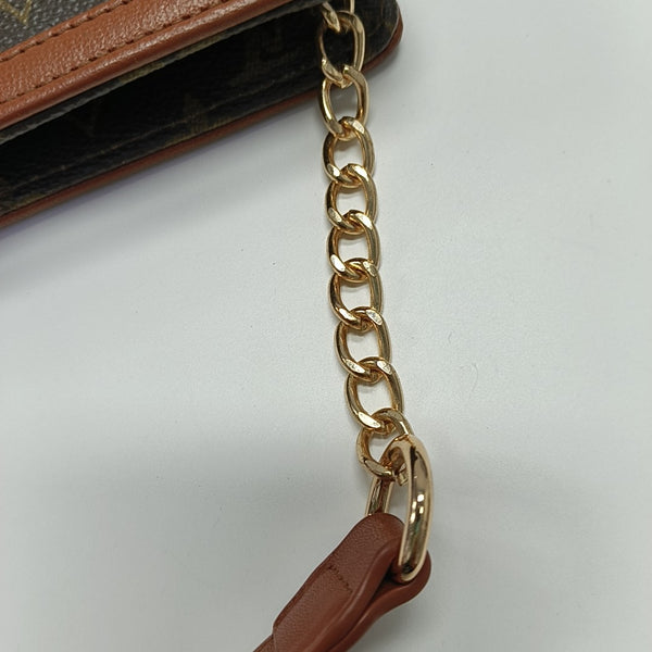 DAME GM Monogram Coated Canvas Brown