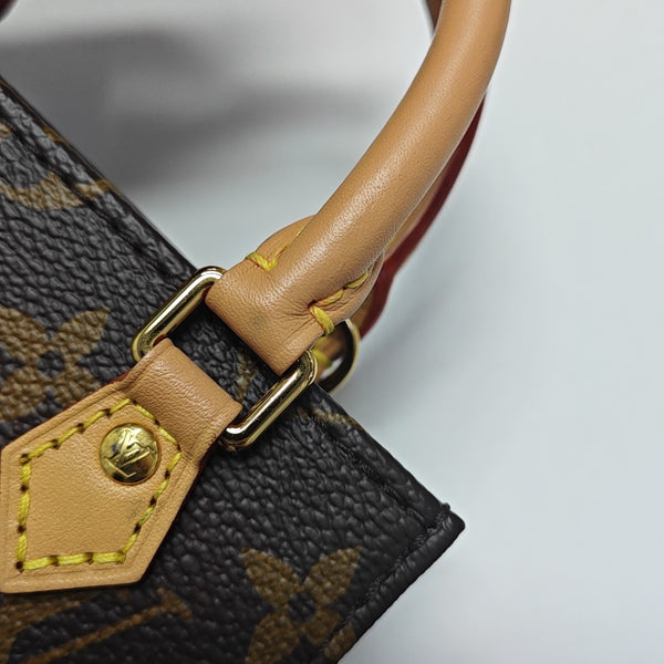 SAC PLAT Mini Monogram Coated Canvas Brown