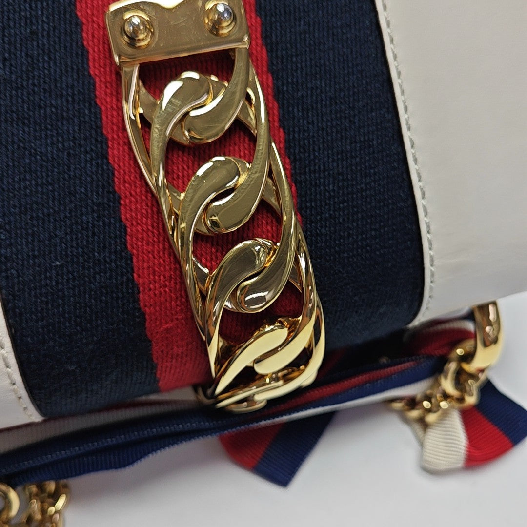 Sylvie Mini Calfskin White