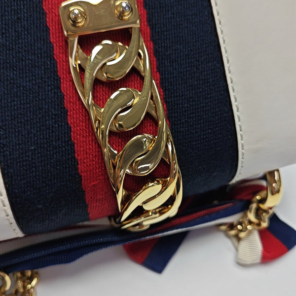 Sylvie Mini Calfskin White